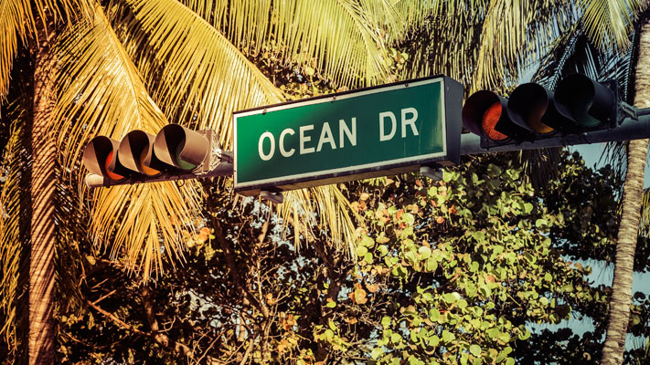 Visit Ocean Drive with your rental car